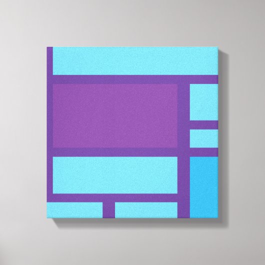 Abstract Rechthoeken Verpakt Canvas Afdruk (Voorkant)
