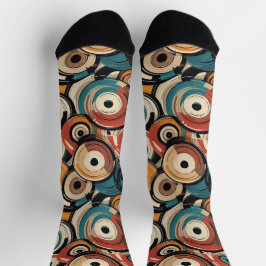 Abstract Records Crew Socks Sokken