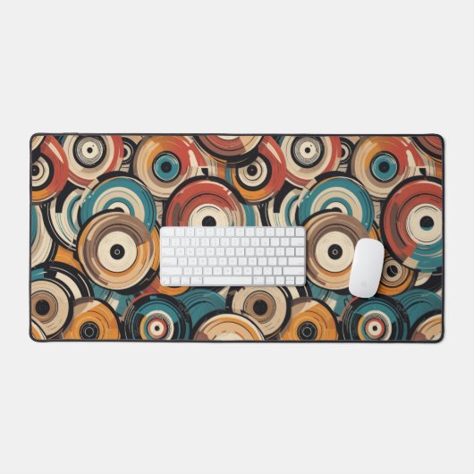 Abstract Records Desk Mat (Keyboard & Muis)