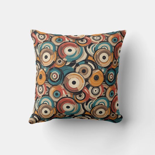 Abstract Records Throw Pillow Kussen (Achterkant)