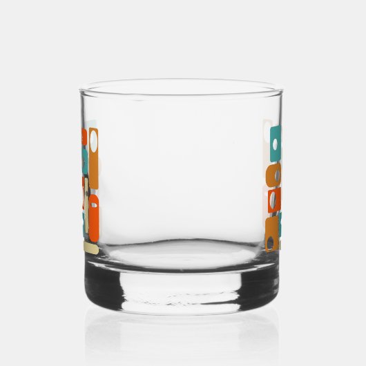 Abstract Rectangles Atomic Era Mid Century Modern Whisky Glas (Links)
