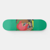 Abstract Red and Green Skateboard (Horizontaal)