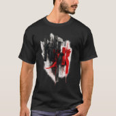 Abstract Red & Black Grunge Typography  T-shirt (Voorkant)