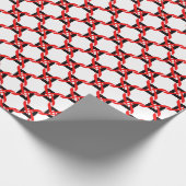 Abstract Red, Black White Graphic  Cadeaupapier (Hoek)