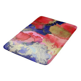 Abstract Red Blue Gold Badmat