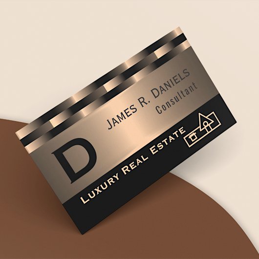 Abstract Red Copper Luxury Metallic Art Patroon Visitekaartje