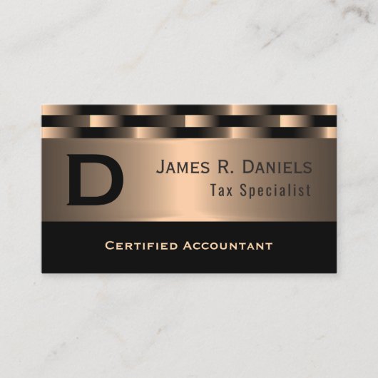 Abstract Red Copper Luxury Metallic Art Patroon Visitekaartje (Voorkant)