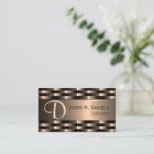 Abstract Red Copper Luxury Metallic Art Patroon Visitekaartje (Staand voorkant)