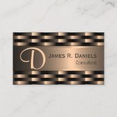 Abstract Red Copper Luxury Metallic Art Patroon Visitekaartje (Voorkant)