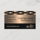 Abstract Red Copper Luxury Metallic Art Patroon Visitekaartje (Achterkant)