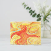 Abstract Red Dancer Art Briefkaart (Staand voorkant)
