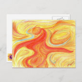 Abstract Red Dancer Art Briefkaart (Voorkant / Achterkant)