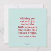 Abstract Red Green Personalized Merry Christmas Feestdagenkaart (Achterkant)