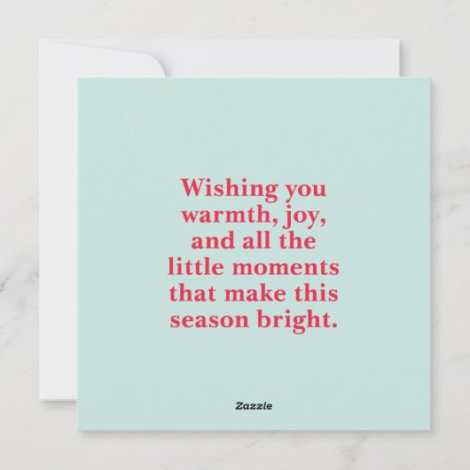 Abstract Red Green Personalized Merry Christmas Feestdagenkaart (Achterkant)