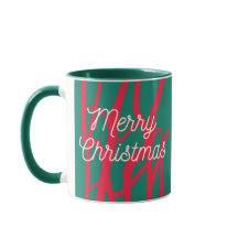 Abstract Red Green Personalized Merry Christmas