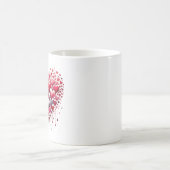 Abstract Red Heart Love Splash Romantic Art Mug Koffiemok (Center)