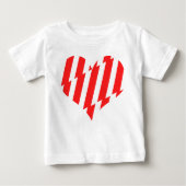 Abstract Red n White Stripes Valentijn Heart (Voorkant)