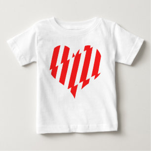 Abstract Red n White Stripes Valentijn Heart