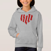 Abstract Red n White Stripes Valentijn Heart (Voorkant)