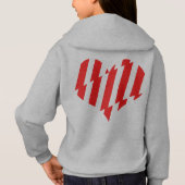 Abstract Red n White Stripes Valentijn Heart (Achterkant)