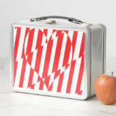 Abstract Red n White Stripes Valentijn Heart (In situ)