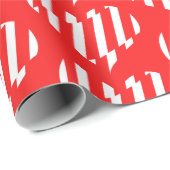 Abstract Red n White Stripes Valentijn Heart Cadeaupapier (Rol Hoek)