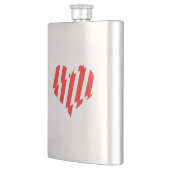 Abstract Red n White Stripes Valentijn Heart Flacon (Links)