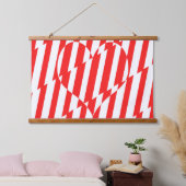 Abstract Red n White Stripes Valentijn Heart Hangend Wandkleed (Slaapkamer)