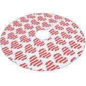 Abstract Red n White Stripes Valentijn Heart Kerstboom Rok (Gekanteld)