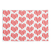 Abstract Red n White Stripes Valentijn Heart Kussensloop (Achterkant-Rechts)