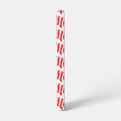 Abstract Red n White Stripes Valentijn Heart Samsung Galaxy Hoesje (Linkerkant)