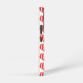 Abstract Red n White Stripes Valentijn Heart Samsung Galaxy Hoesje (Rechterkant)
