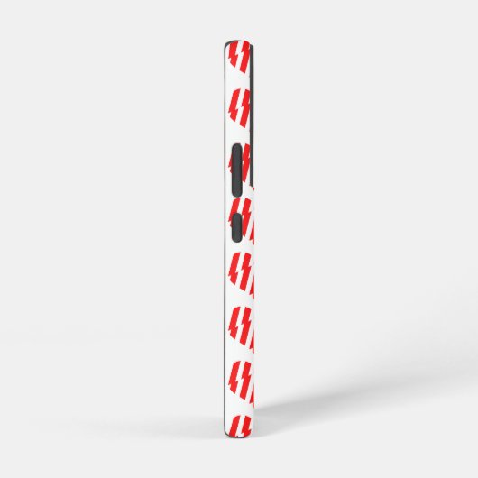 Abstract Red n White Stripes Valentijn Heart Samsung Galaxy Hoesje (Rechterkant)