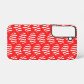 Abstract Red n White Stripes Valentijn Heart Samsung Galaxy Hoesje (Achterkant horizontaal)