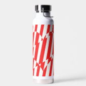 Abstract Red n White Stripes Valentijn Heart Waterfles (Links)