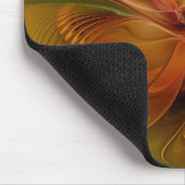 Abstract Red Orange Brown Green Fractal Art Flower Muismat (Hoek)