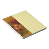 Abstract Red Orange Brown Green Fractal Art Flower Notitieblok (Schuin)