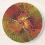 Abstract Red Orange Brown Green Fractal Art Flower Zandsteen Onderzetter<br><div class="desc">Modern and abstract fractal art with a lot of warmth.
Design for your sandstone coaster and more.</div>