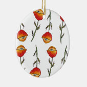 Abstract Red Poppy Surreal Art Ornament (Rechts)