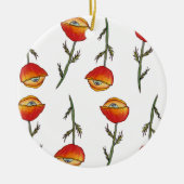 Abstract Red Poppy Surreal Art Ornament (Voorkant)