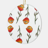 Abstract Red Poppy Surreal Art Ornament (Links)