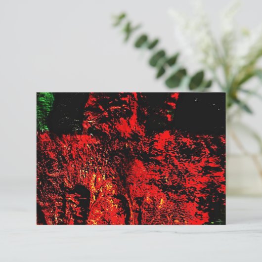 Abstract red texture invitation,Unique darkness Kaart (Staand voorkant)