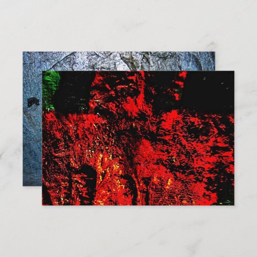 Abstract red texture invitation,Unique darkness Kaart (Voorkant / Achterkant)