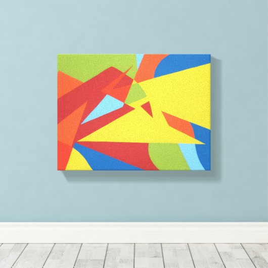 Abstract Red Toucan Canvas Print (Insitu (Houten vloer))