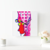 Abstract Regal Art  Vierkante Klok (Huis)