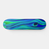Abstract regenbogen in grün lila blau skateboard (Horizontaal)