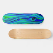 Abstract regenbogen in grün lila blau skateboard (Horizontaal)