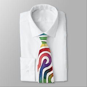 Abstract Regenboog Doolhof Labyrint Sjaal Stropdas