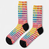 Abstract regenboog dotpatroon sokken (Links)