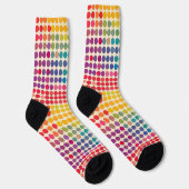Abstract regenboog dotpatroon sokken (Rechts)